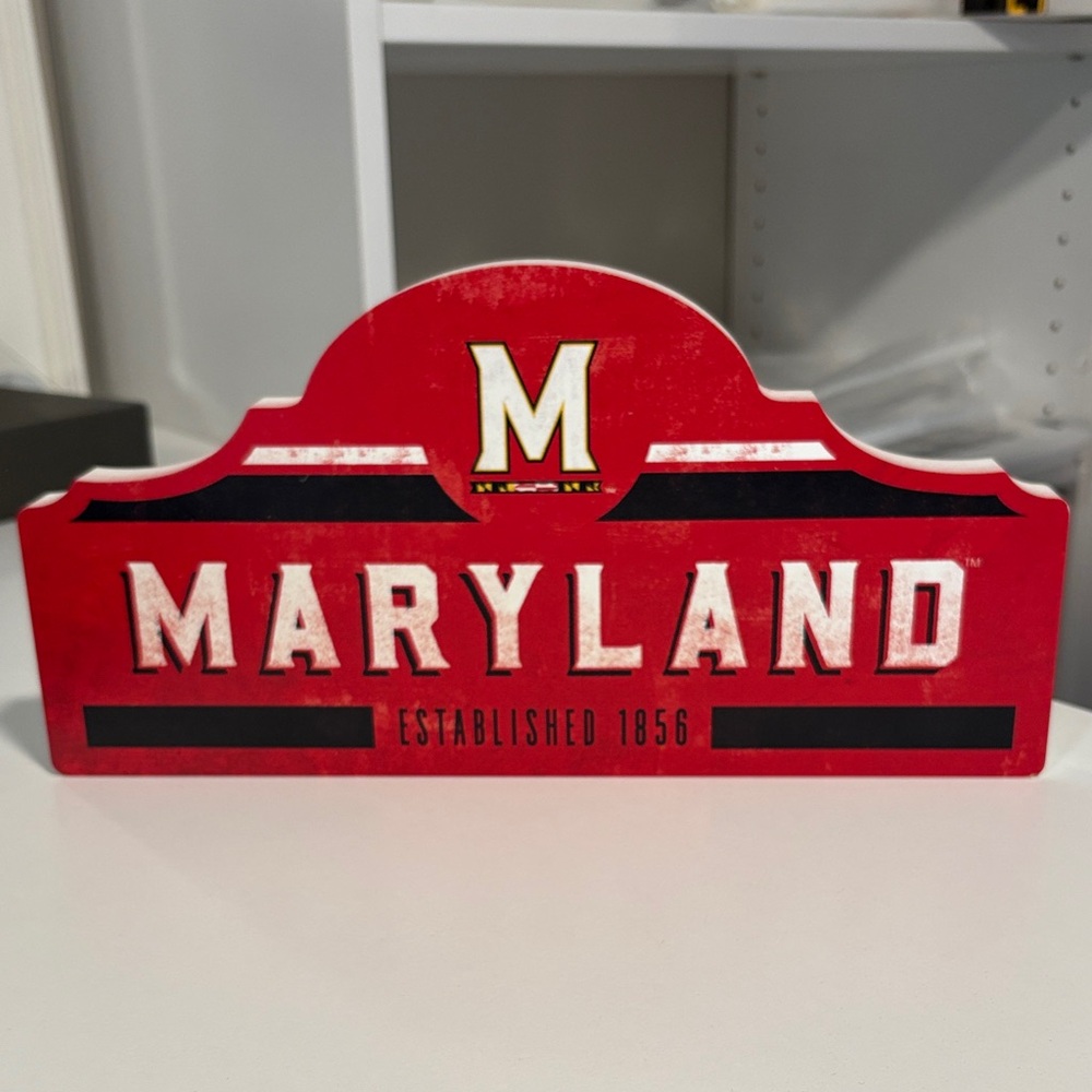 Maryland Red Wall Decor Sign UMD Terps Terrapins